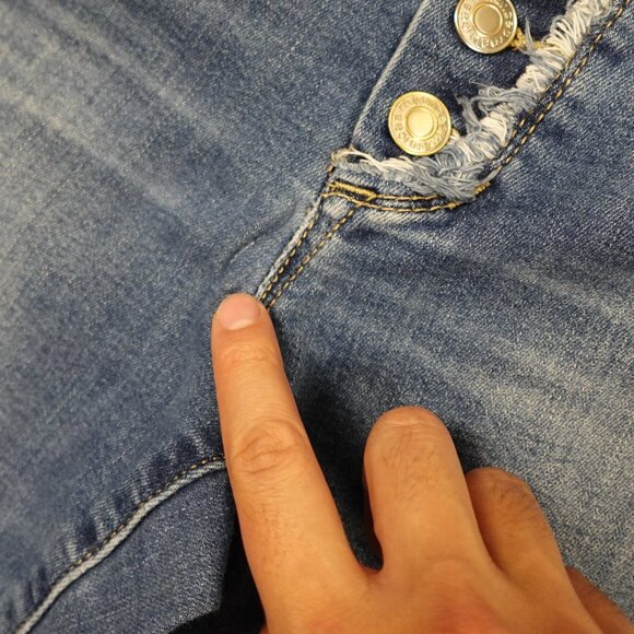 Maurices Jeans High Rise Skinny Women's Medium Short blue stretch - Picture 9 of 12